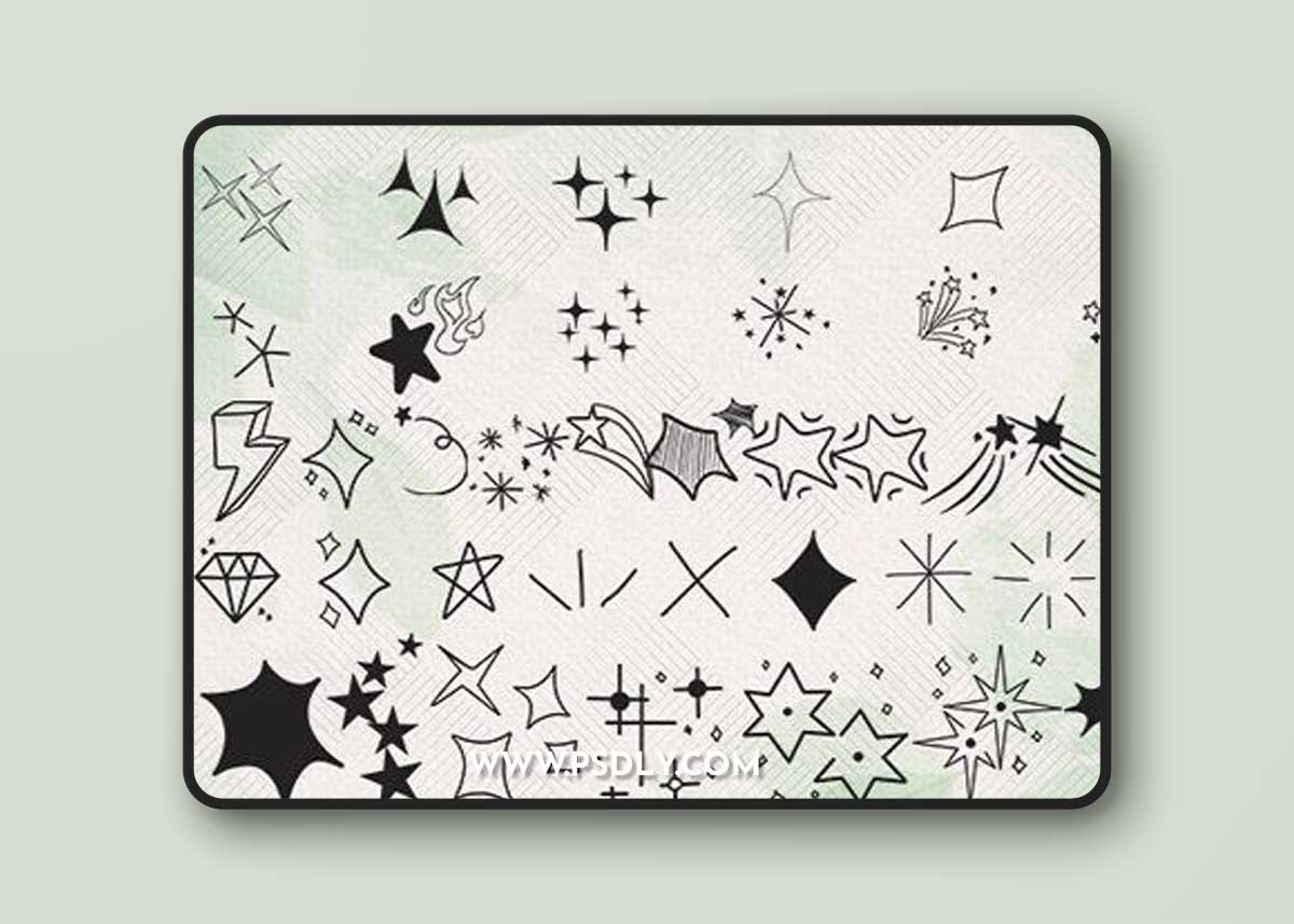 40 Stars PNG Collection