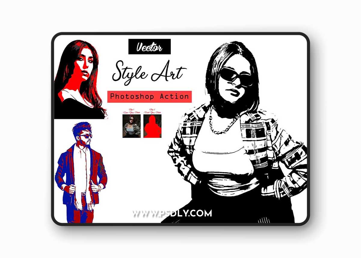 Creativemarket - Vector Style Art Photoshop Action 14974786