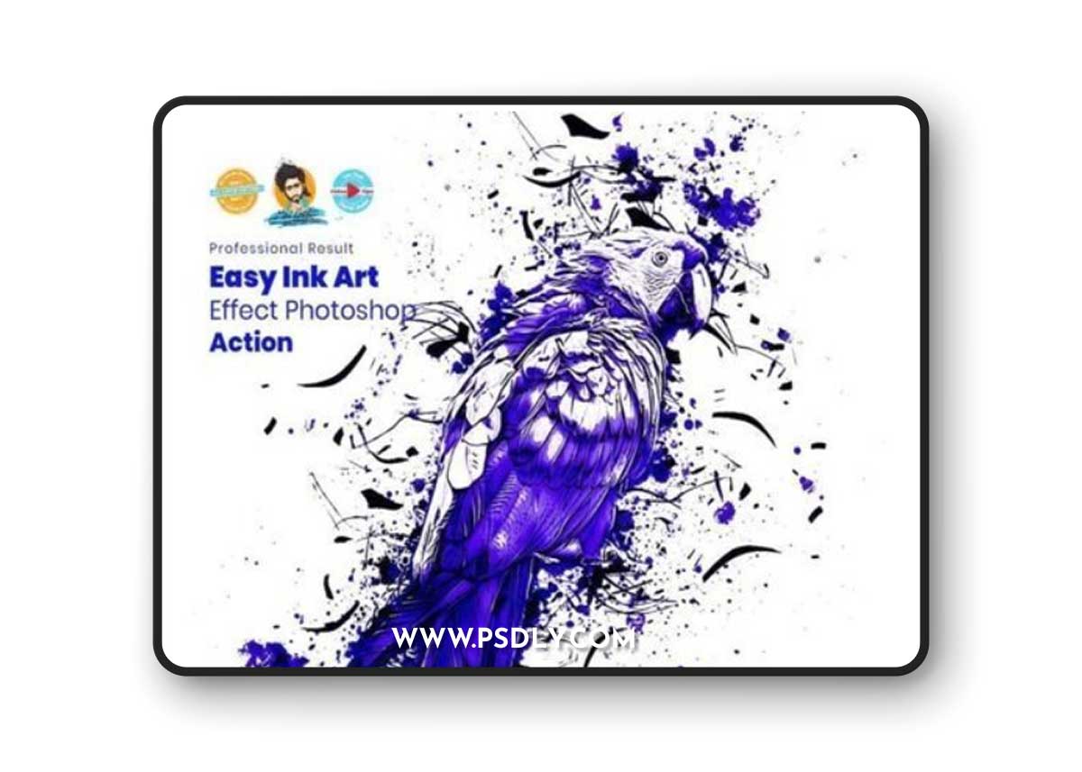 Easy Ink Art Photoshop Action