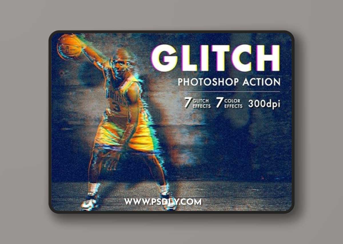 Glitch Photoshop Action K9LUGQ9