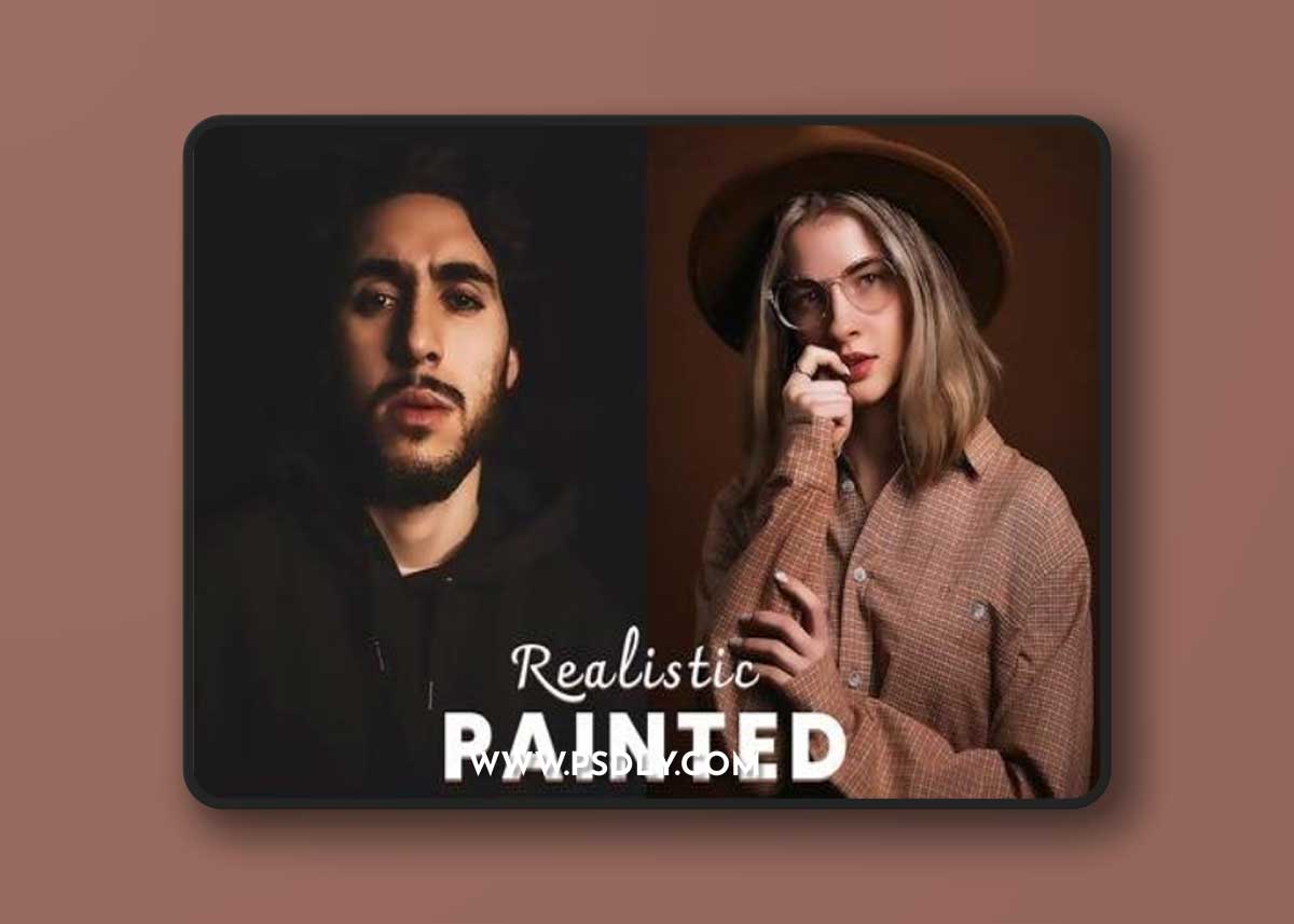 Realistic Painted Art - Photoshop Action FKBAEK9