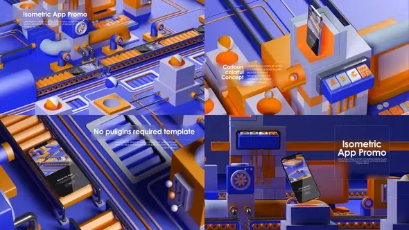 Videohive Isometric App MockUp Promo 44938793