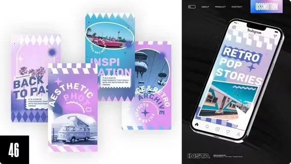 Videohive Retro Instagram Stories 44872273