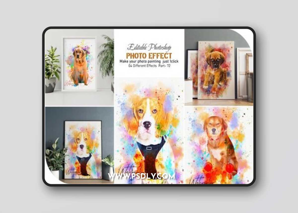 Pet Watercolor Painting Photo Effect