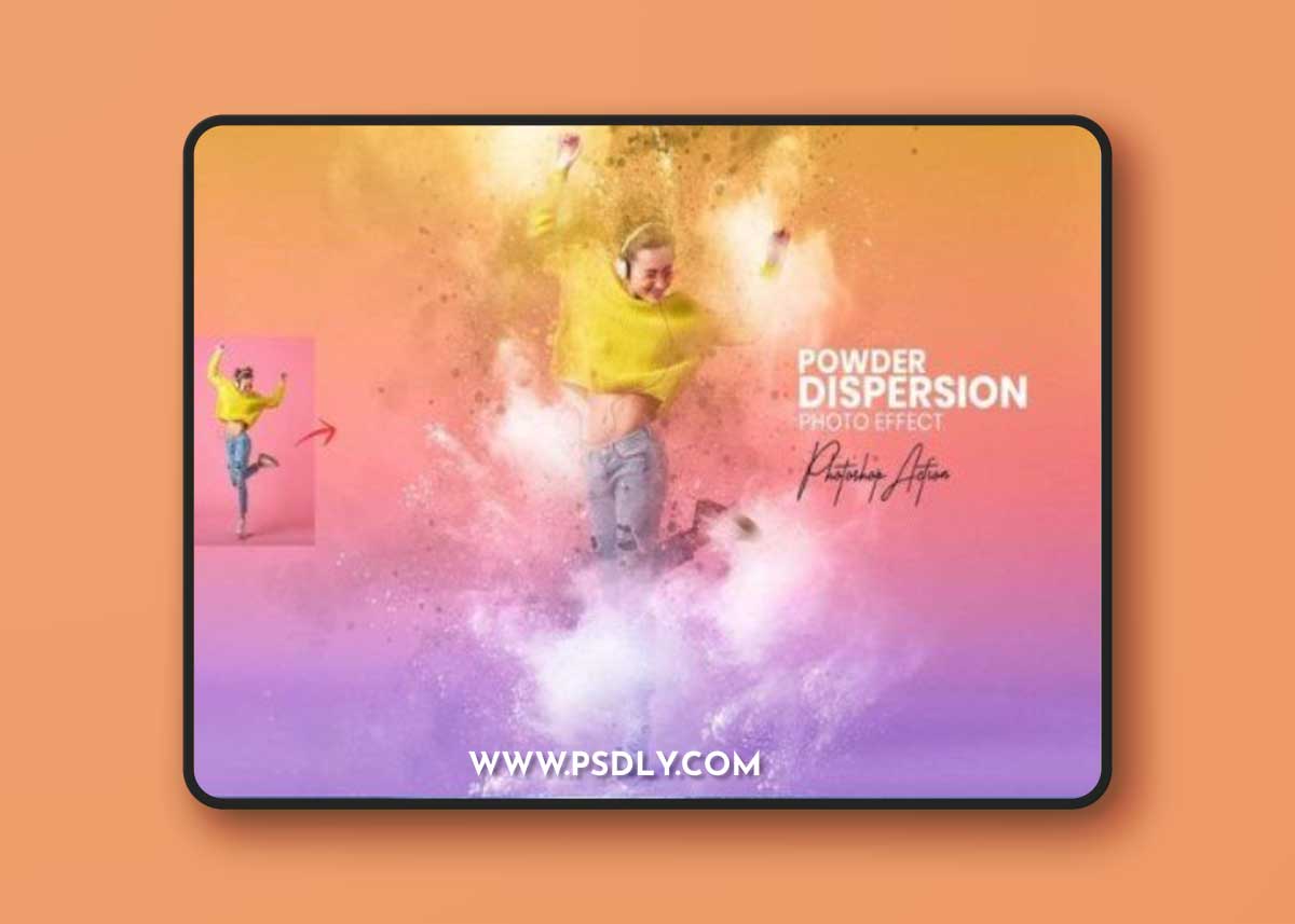 Powder Dispersion Photoshop Actions
