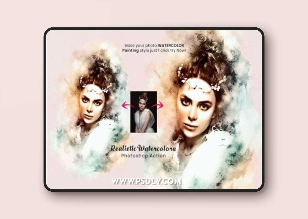 Realistic Watercolor PS Action