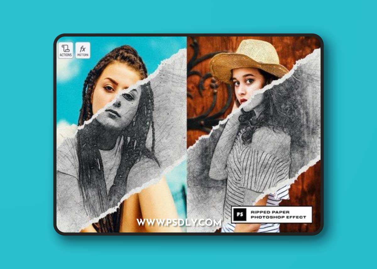 Ripped Paper Photoshop Effect