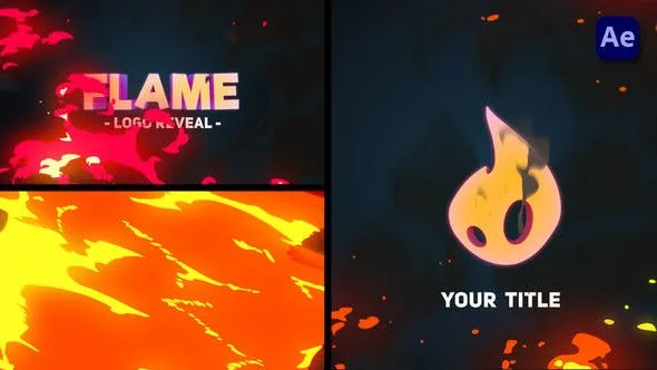 Videohive 2D Cartoon Fire Tornado Logo Reveals [After Effects] 45716612