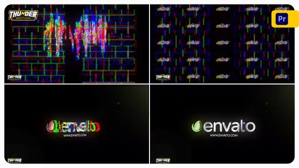 Videohive Shining Glitch Logo Reveal 45092784