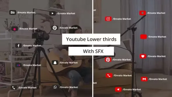 Videohive Youtube social media Lower thirds 45429287