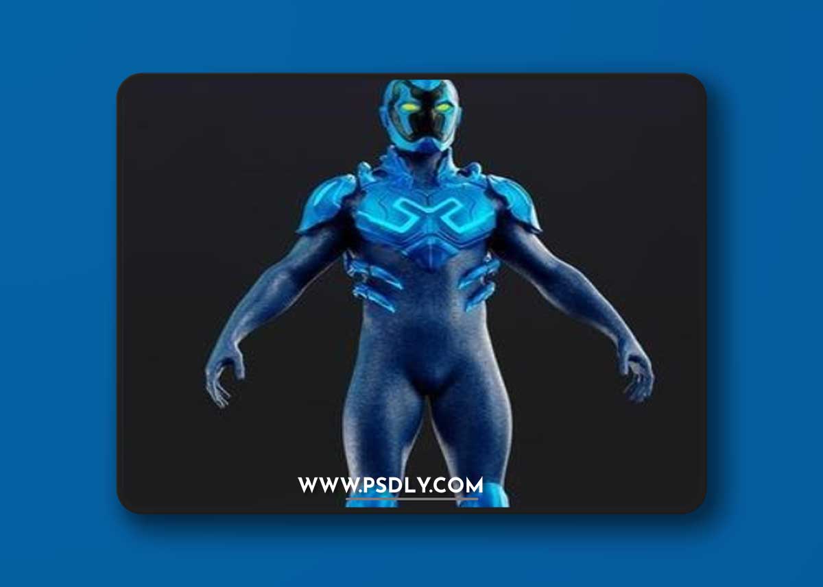 Blue Beatle Armor Blue parts only – 3D Print Model