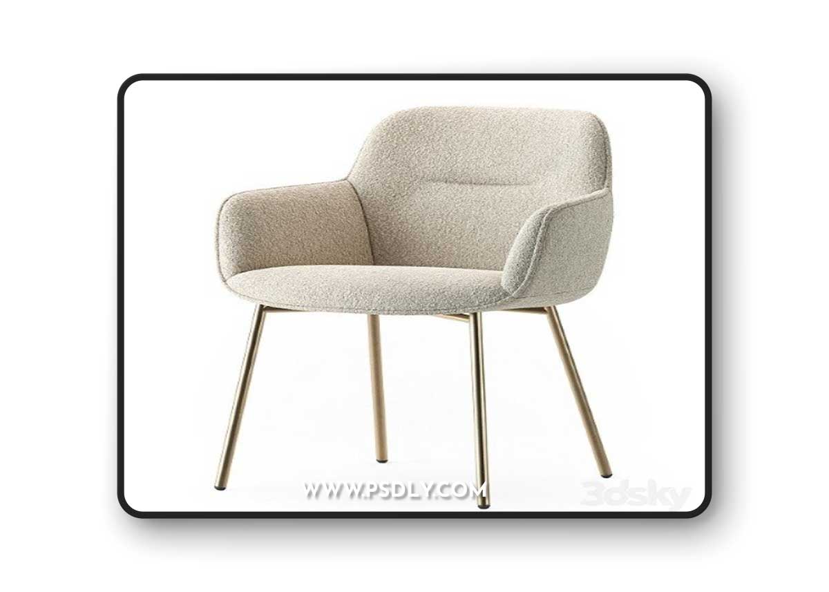 Calligaris Cocoon Metal Legs Armchair