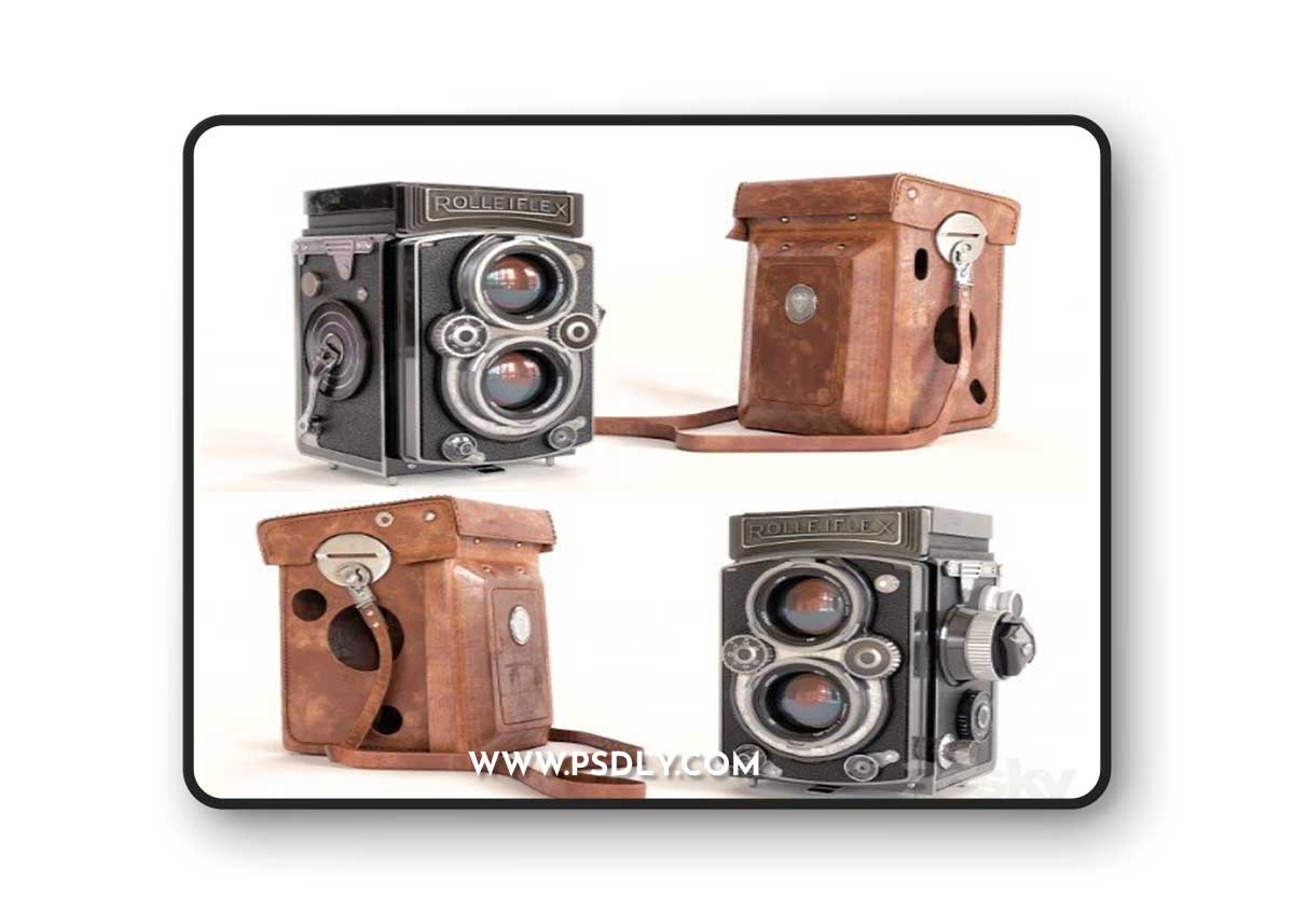 Camera with Rolleiflex cover