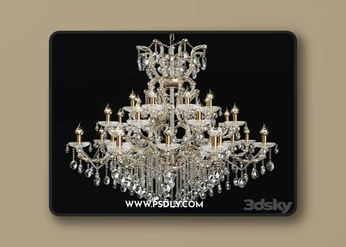 Chandelier Crystal Lux Hollywood SP16 + 8 + 8 Gold
