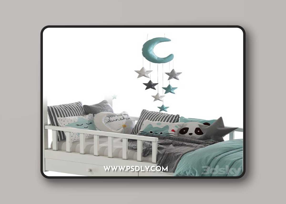 Childrens bed with columns 6