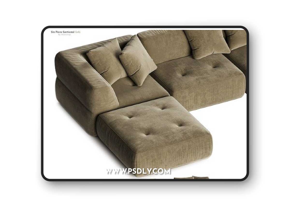 Crate & Barrel Angolare Six Piece Sectional Sofa