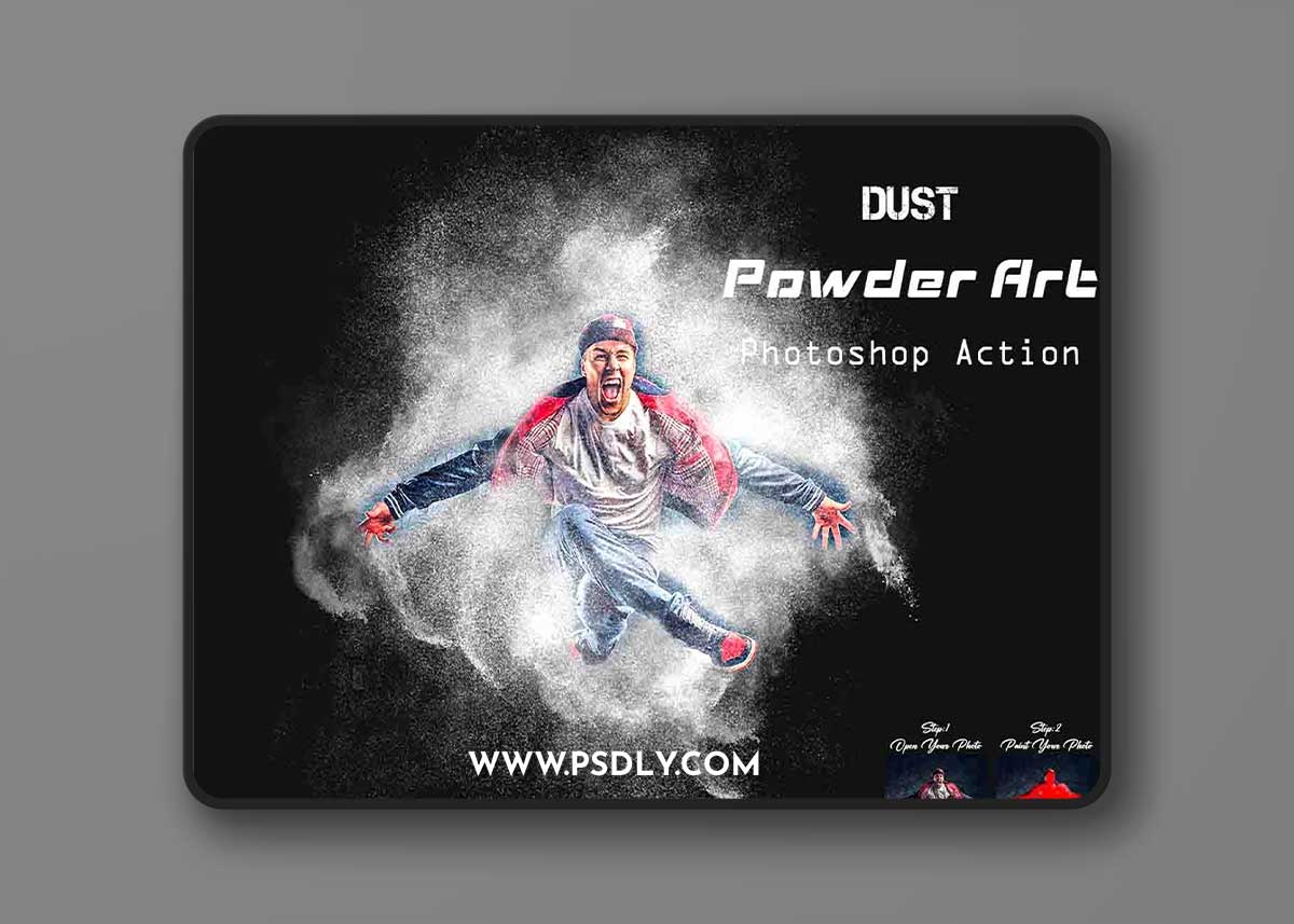 CreativeMarket - Dust Powder Art Photoshop Action 24240215