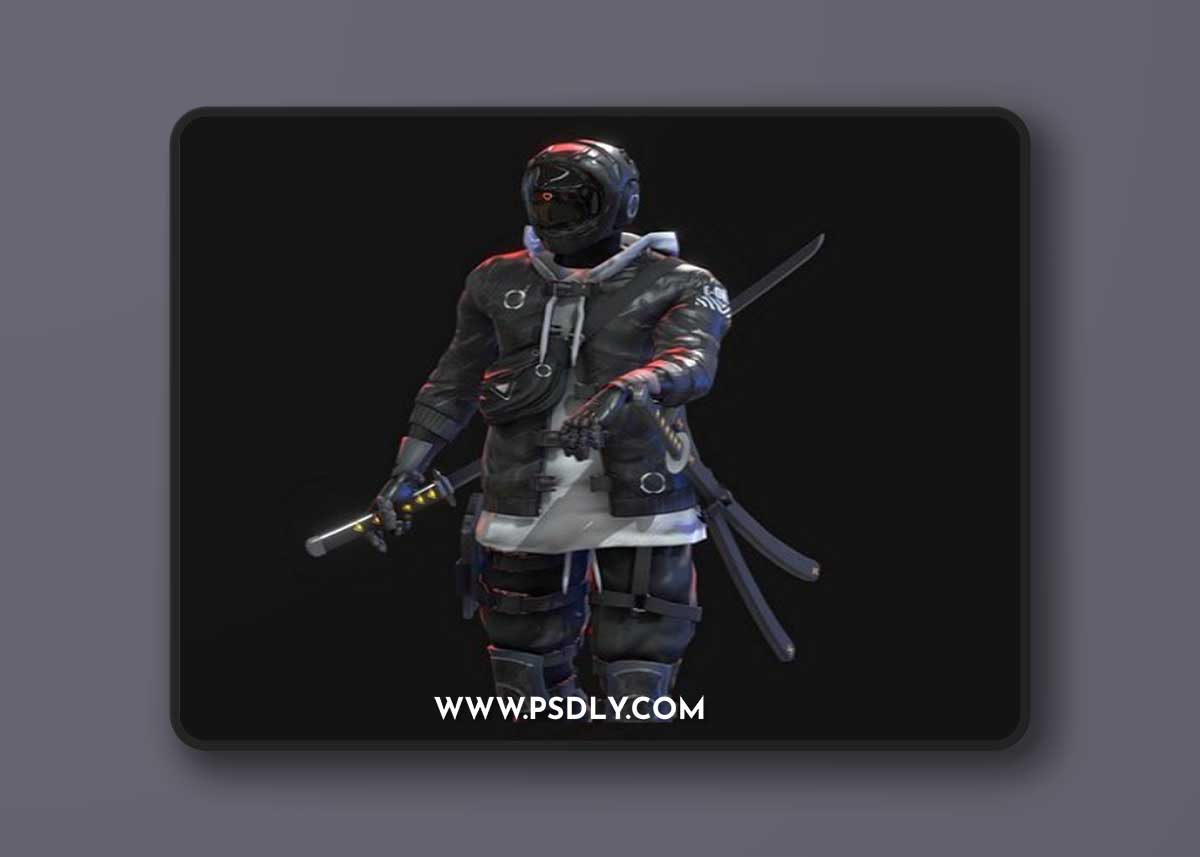 Cyberpunk Azura Robot 3D Model