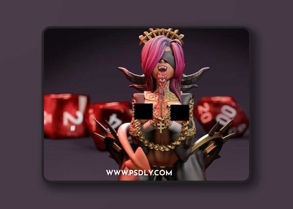 Demon Nun 3 - Jigglystix – 3D Print Model