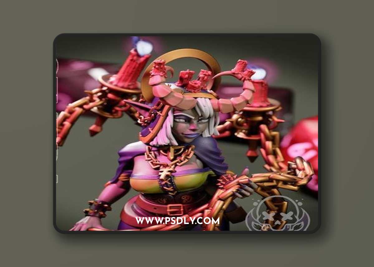 Demon Nun 4 - Jigglystix – 3D Print Model