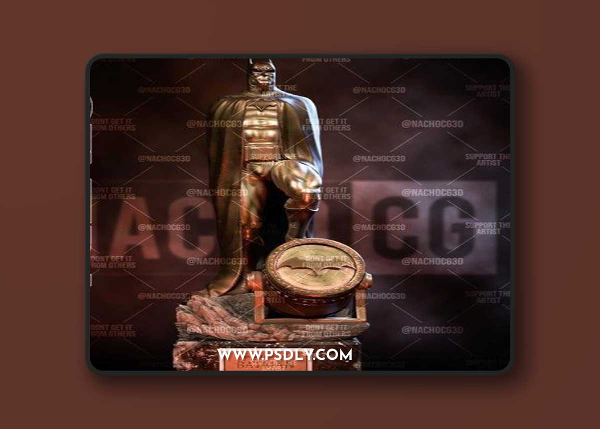 Fan Art - Batman Statue Memorial - Standalone version – 3D Print Model