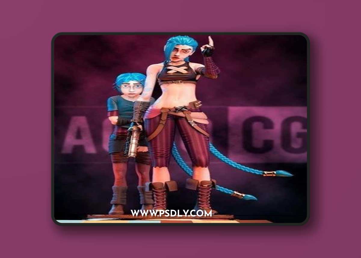 Fan Art Jinx and Powder - Statue – 3D Print Model