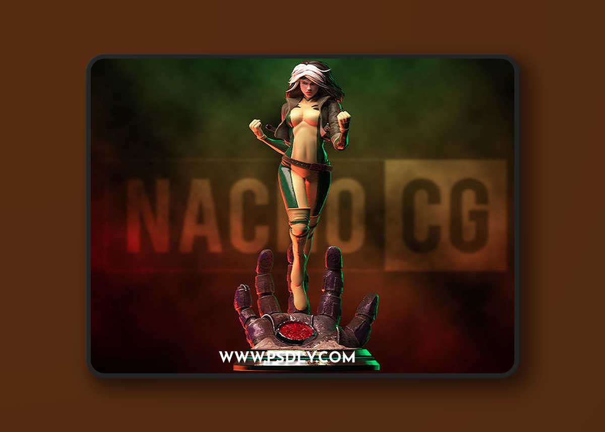 Fan Art Rogue from XMEN - Statue – 3D Print Model