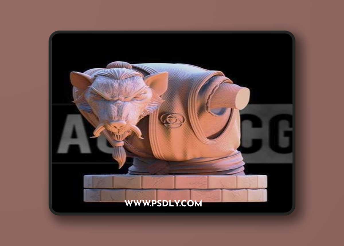 Fan Art Splinter from TMNT - Bust Version – 3D Print Model