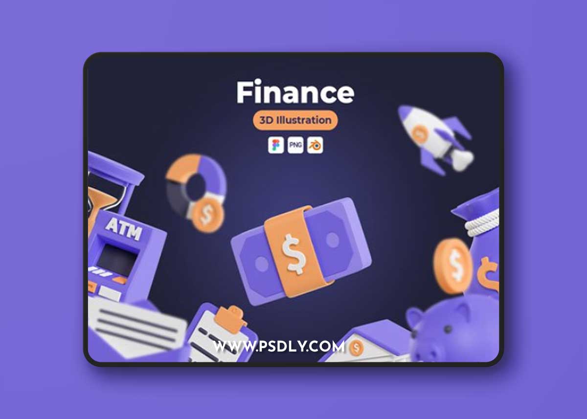 Finance 3D Icons Ui8.net