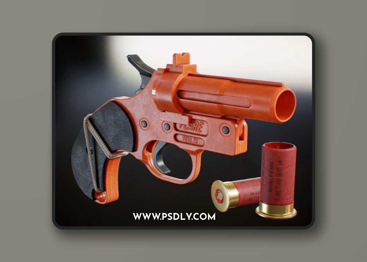 Flare gun 3d model