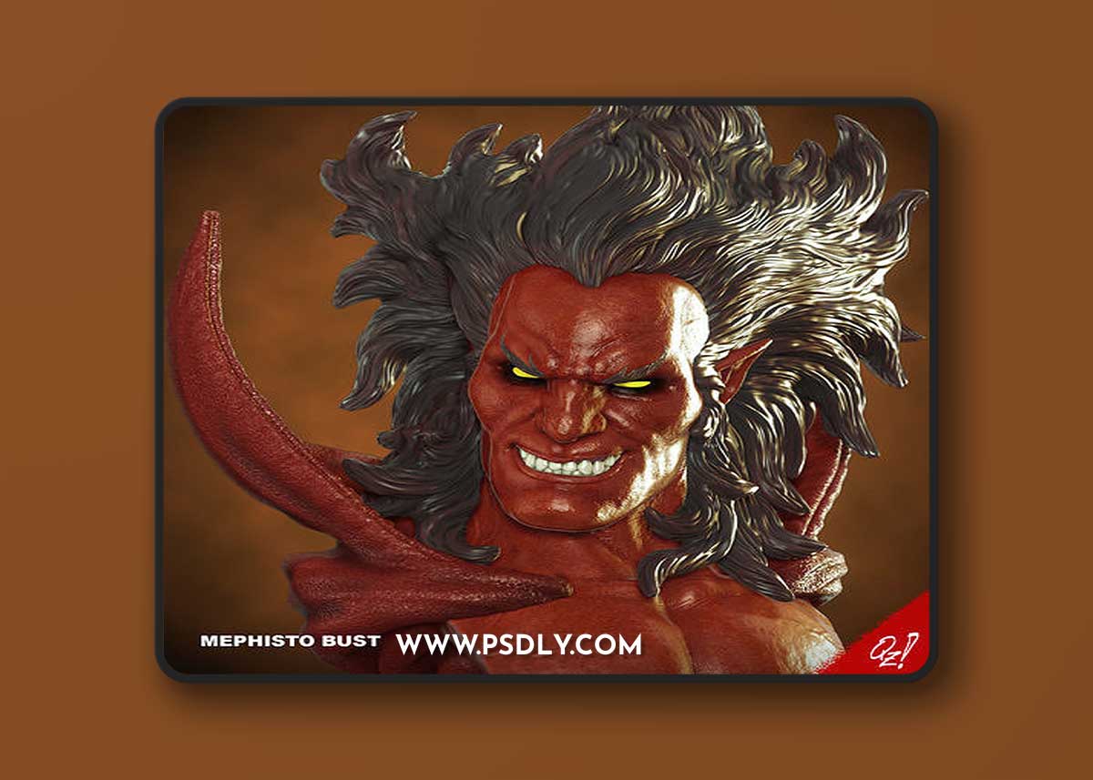 Francis Quez - Mephisto Bust – 3D Print Model