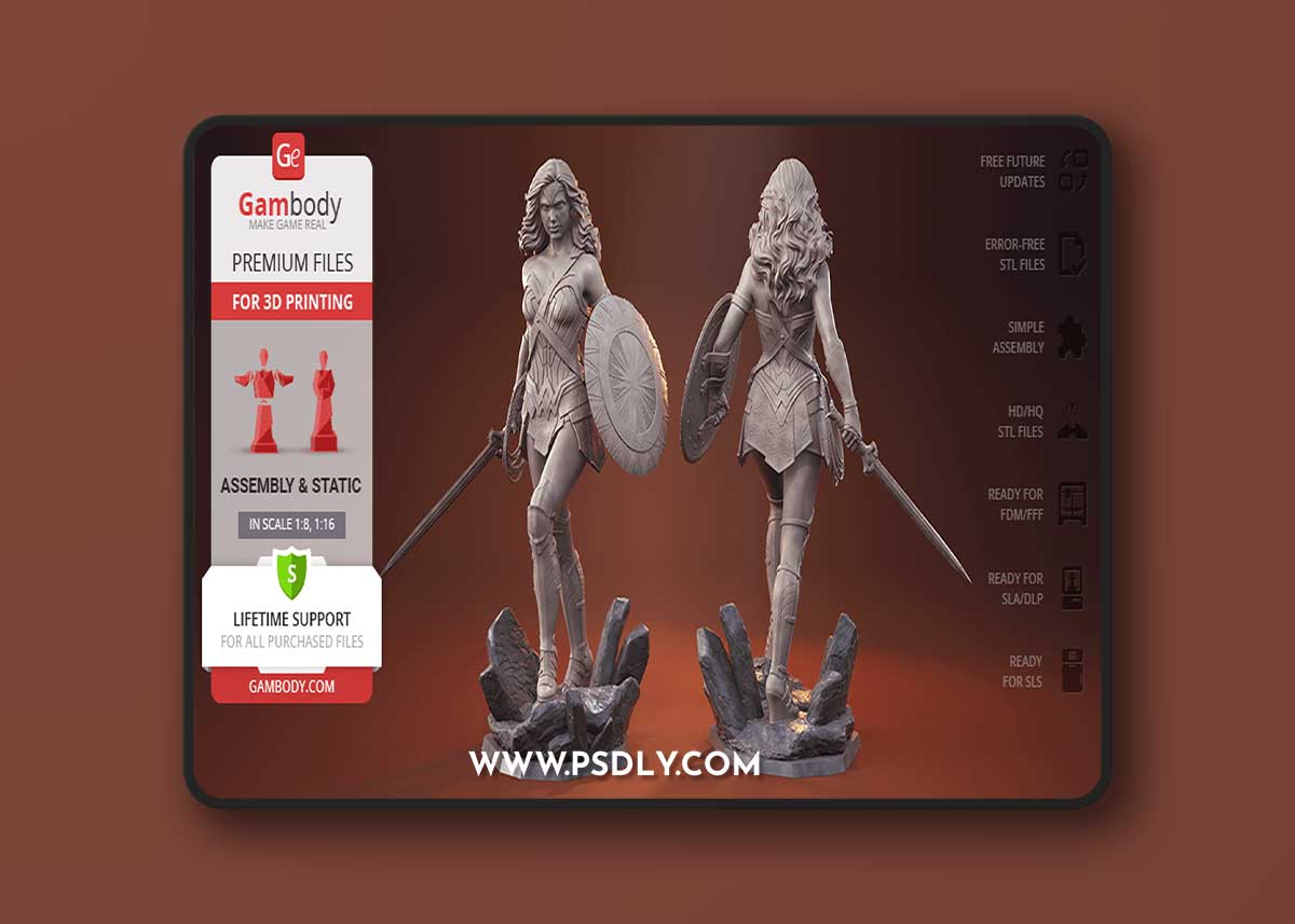 Gambody - Wonder Woman Movie Version – 3D Print Model