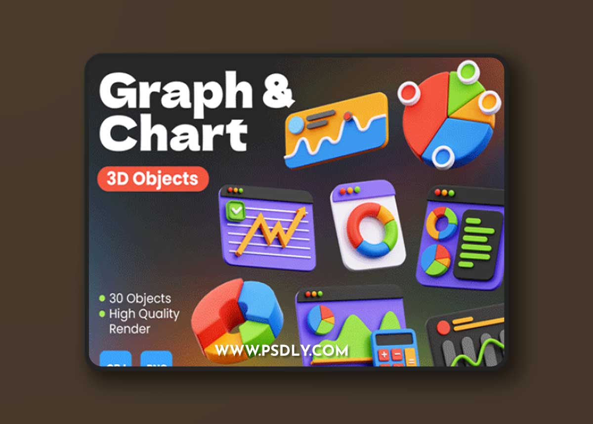 Graph and Chart 3D Objects Ui8.net