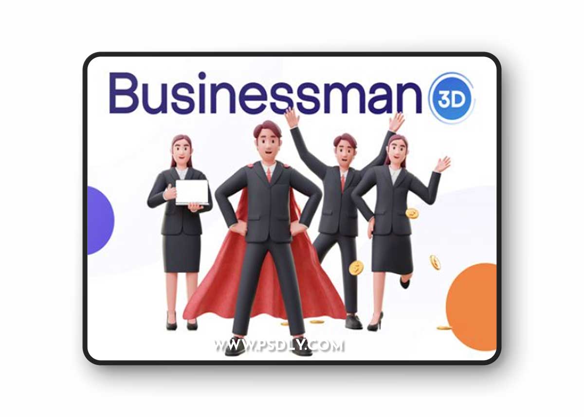 Jobly - Businessman 3D Characters Ui8.net