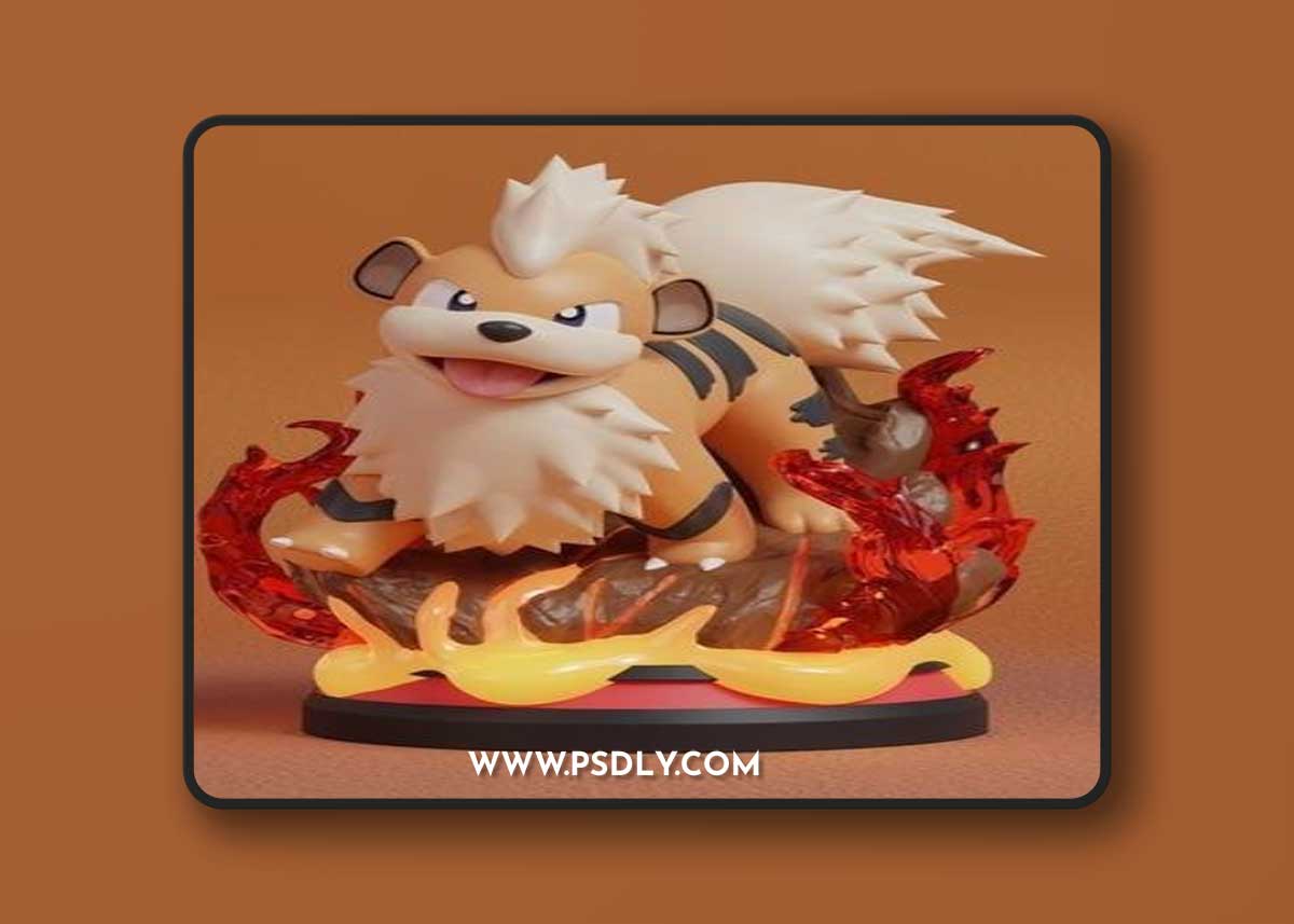 Pokemon - Growlithe – 3D Print Model