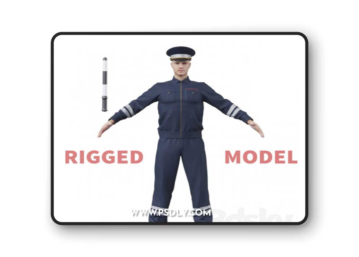 Policeman. Inspector (RIGGED)