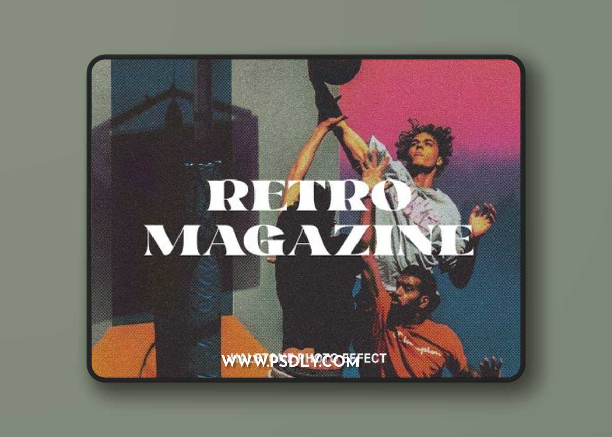 Retro Magazine Halftone Photo Effect
