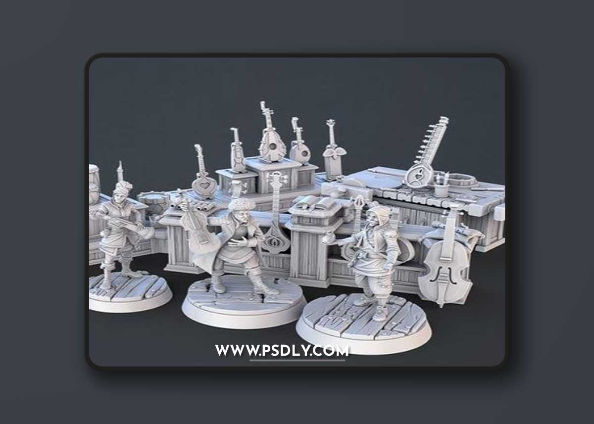 STL Miniatures - Demons Set and Music Store Set June 2023 – 3D Print Model