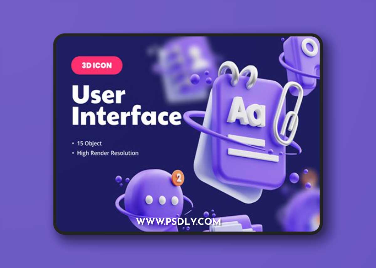 User Interface 3D Illustration