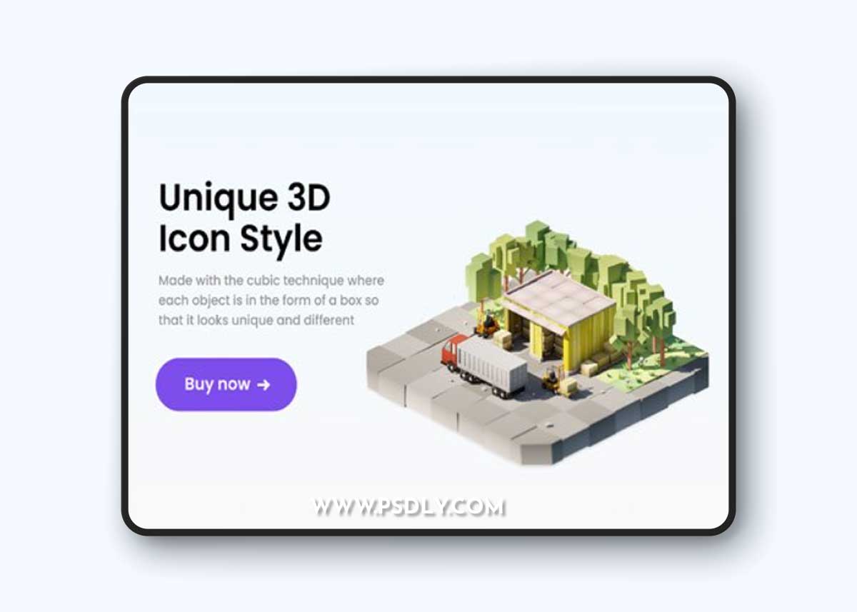 Warehouse 3D Illustration Ui8.net