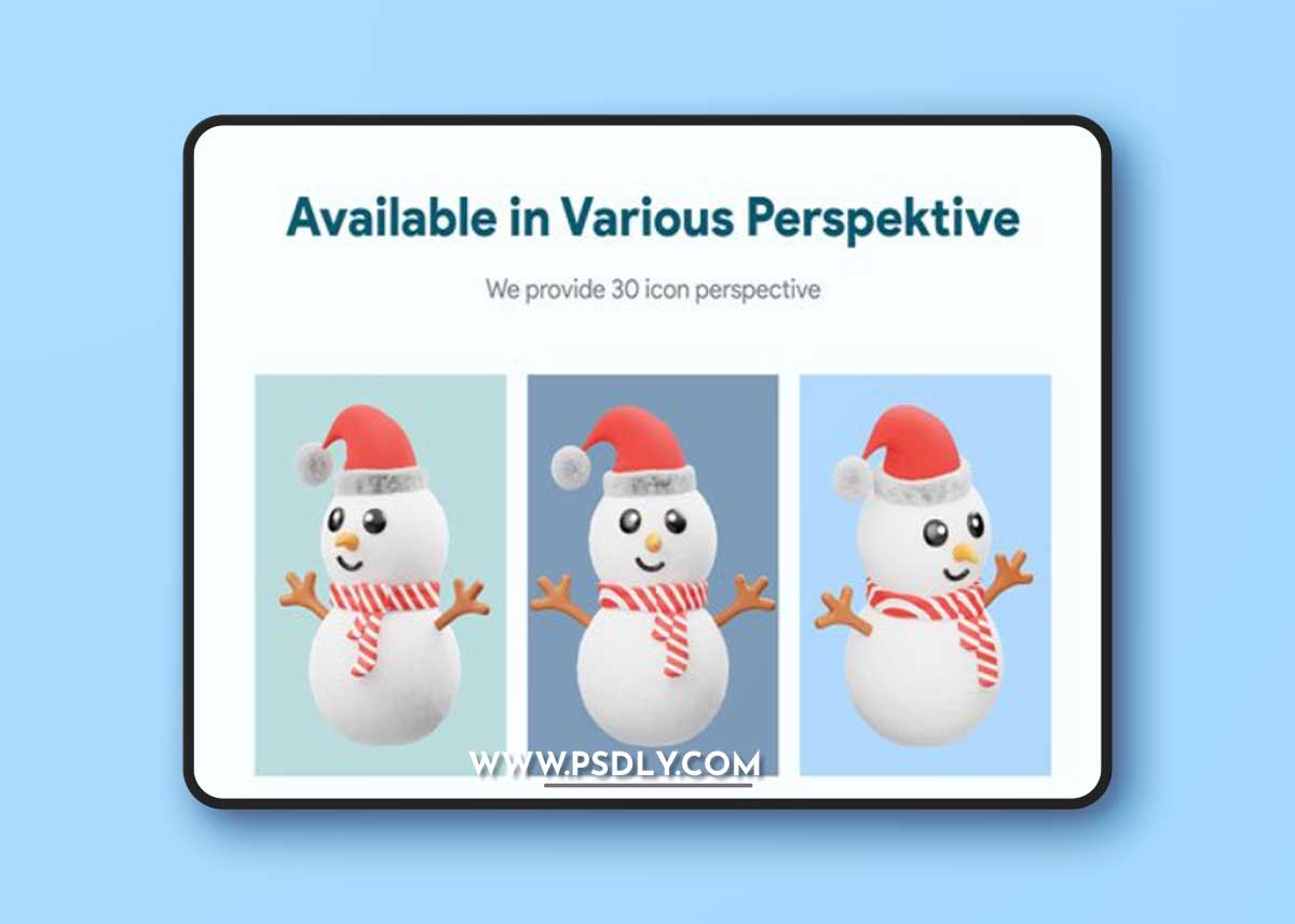 Winter Element Style 3D Icon Ui8.net