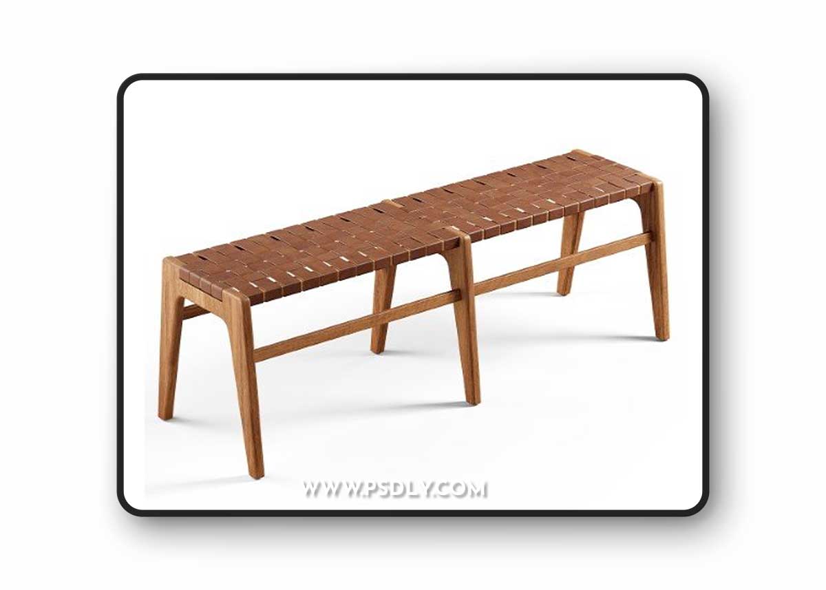 Zara Home - The bench made of wood and leather