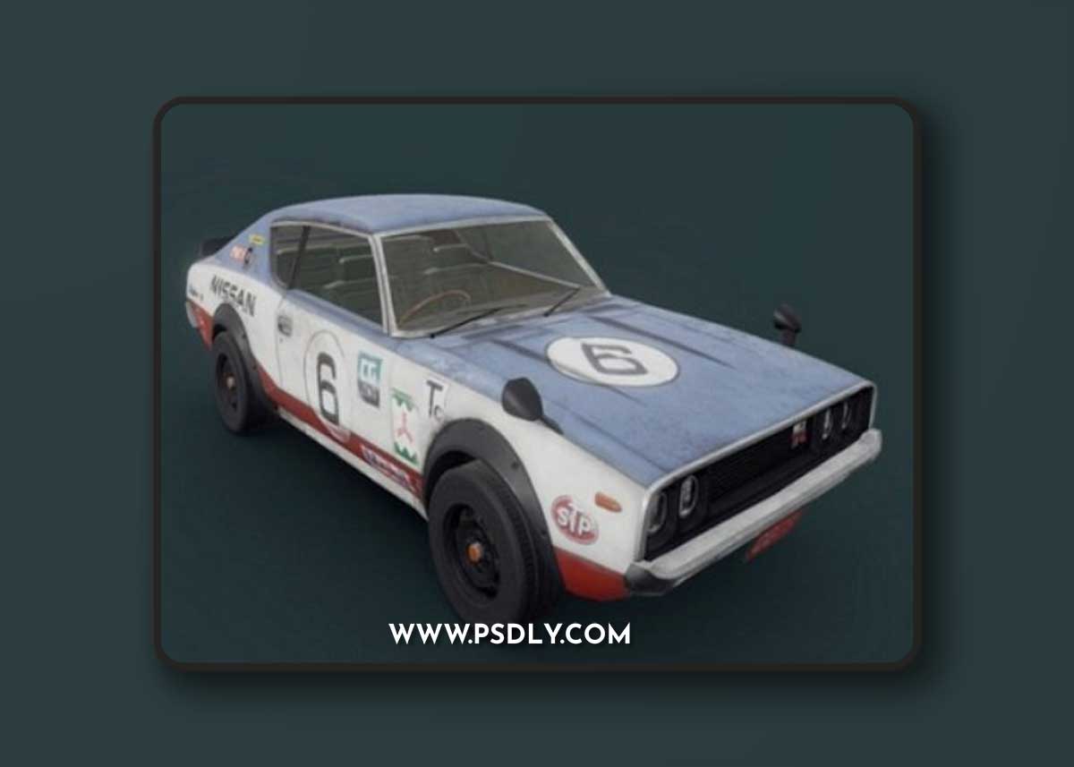 1973 Nissan Skyline HT 2000 GT-R 3D Model