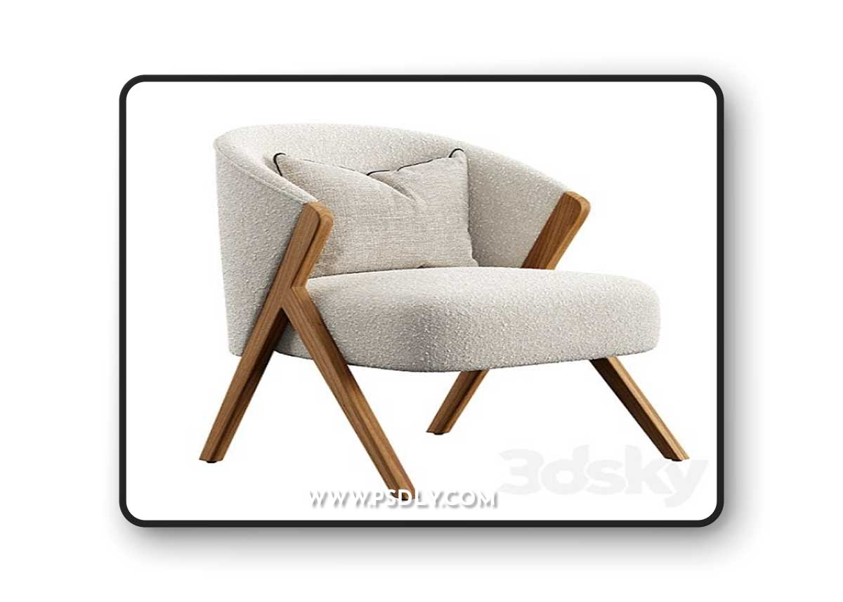 Pro 3DSky - ARMCHAIR UPHOLSTERED Zara Home