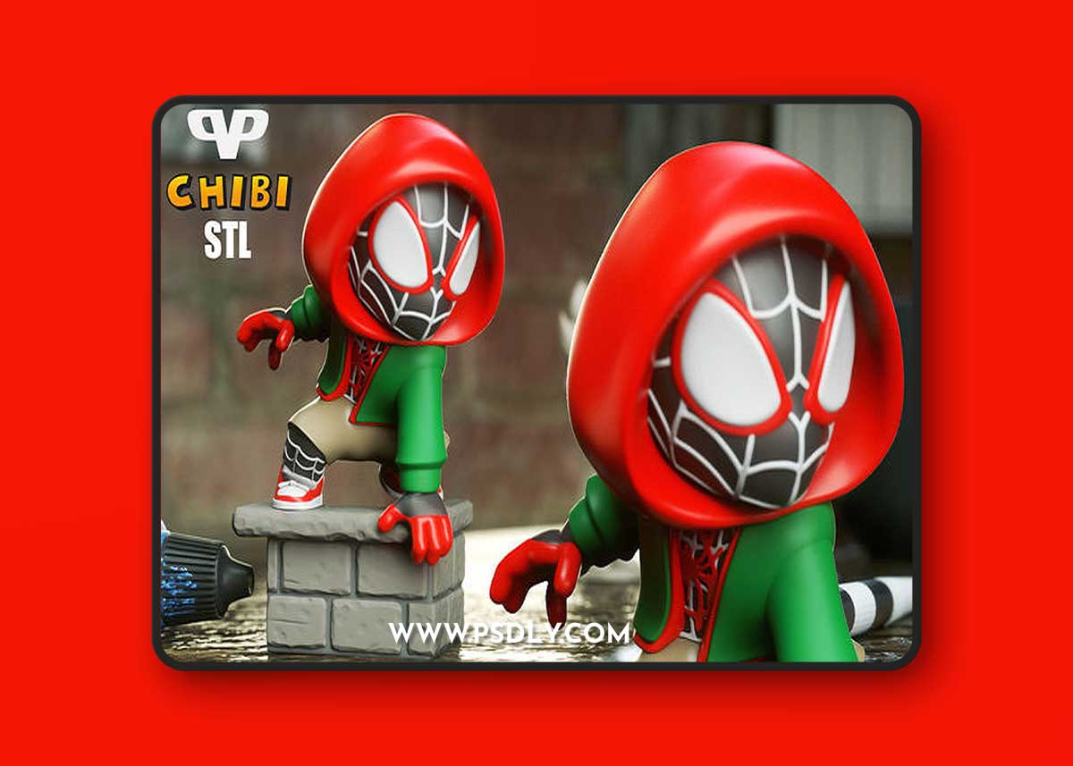 3DXM - Spider-Man Miles Morales Chibi – 3D Print Model