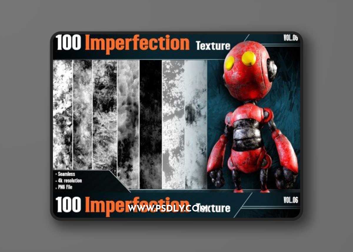 Artstation - 100 Imperfection Texture - Vol.06( 4K In PNG )
