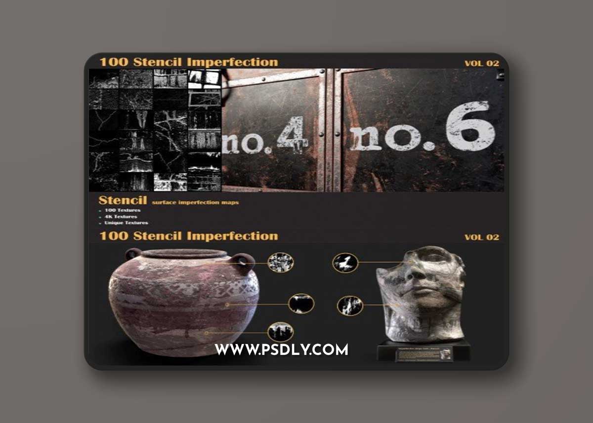 Artstation - 100 Stencil Imperfection-VOL 02