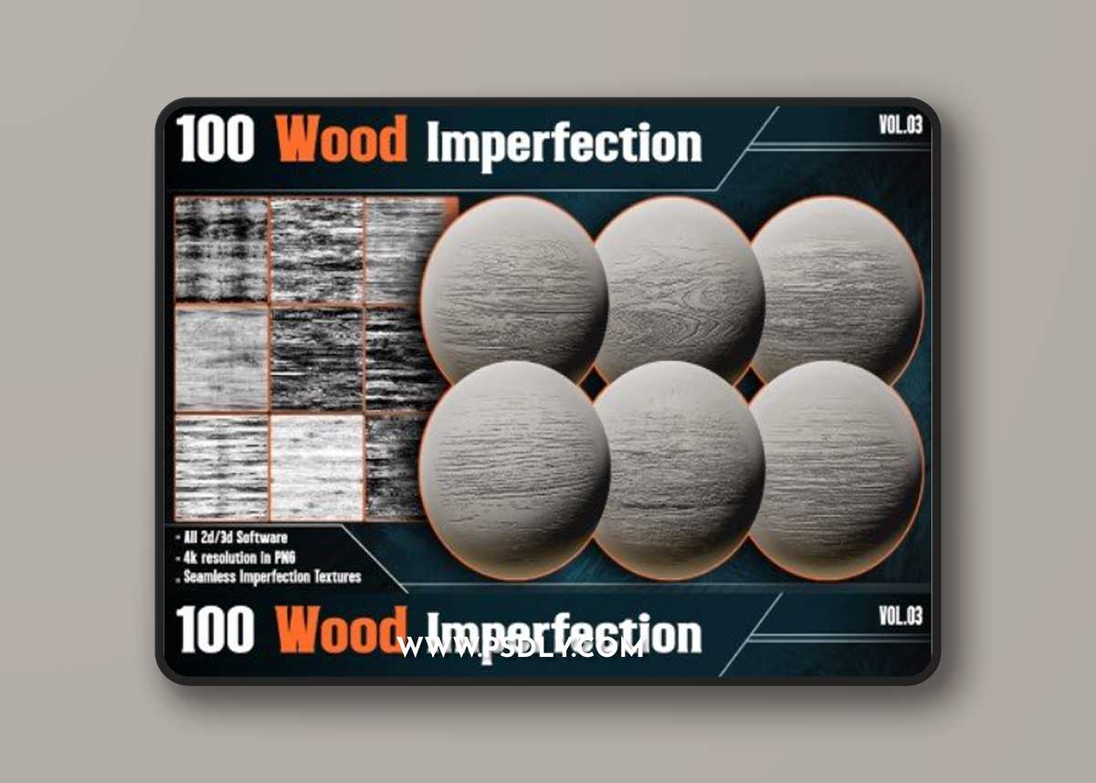 Artstation - 100 Wood Imperfection Texture - Vol.03