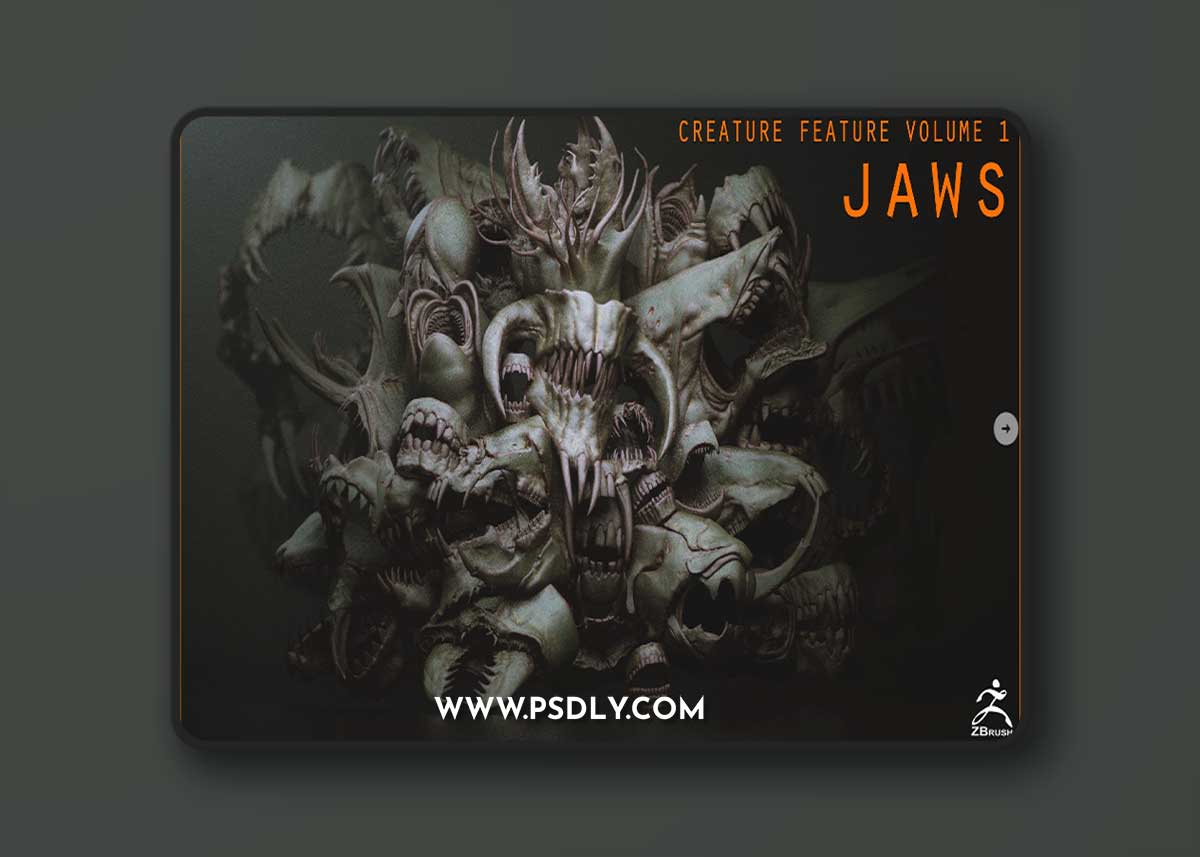 Artstation - JAWS - 33 Monster Mouths 'n Skulls & IMM Brush Pack