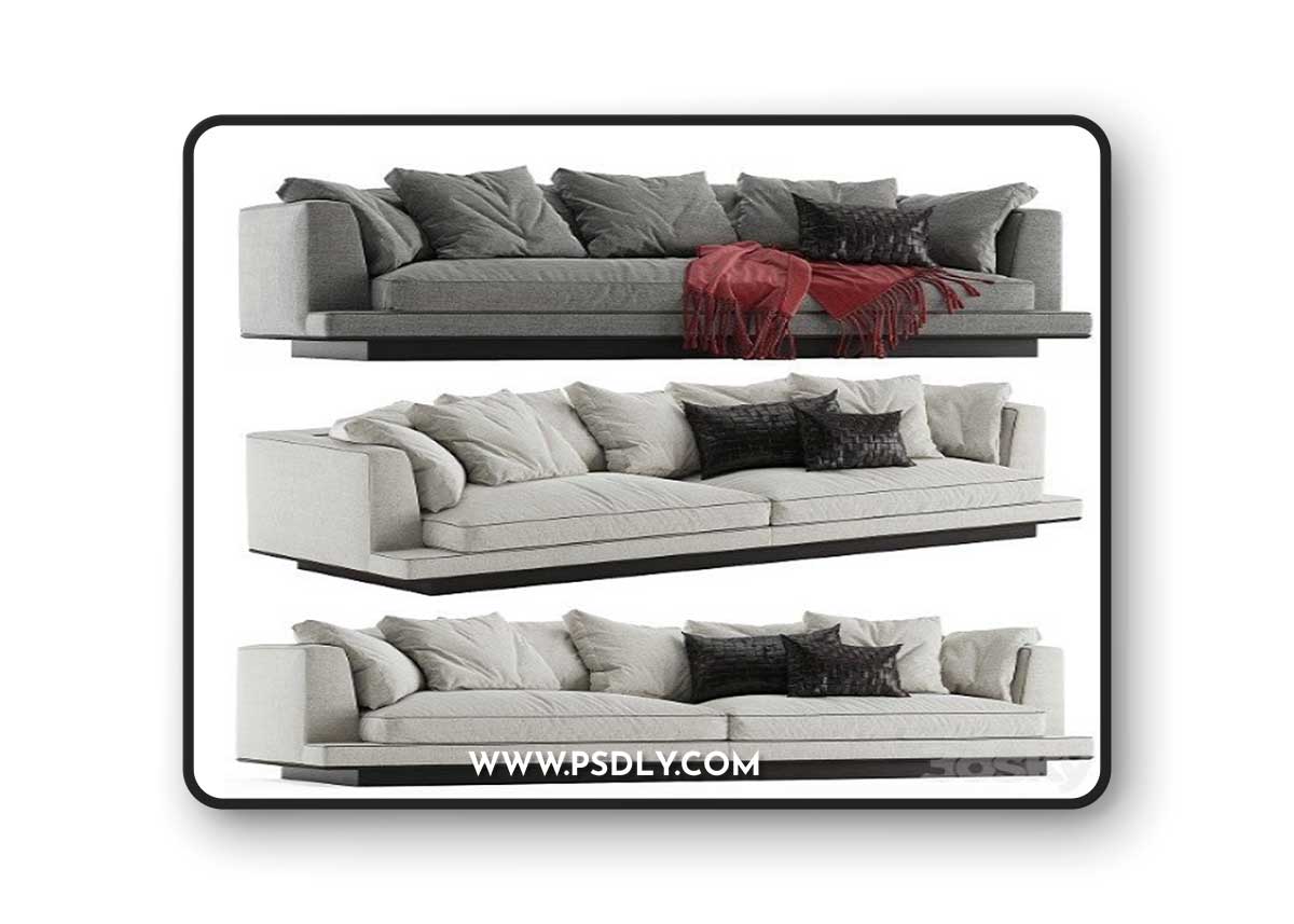 B & B Italia Maxalto Aurae sofa 3d model